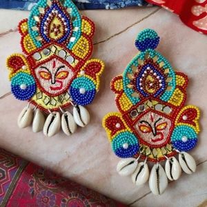 Handcrafted beaded indian earrings